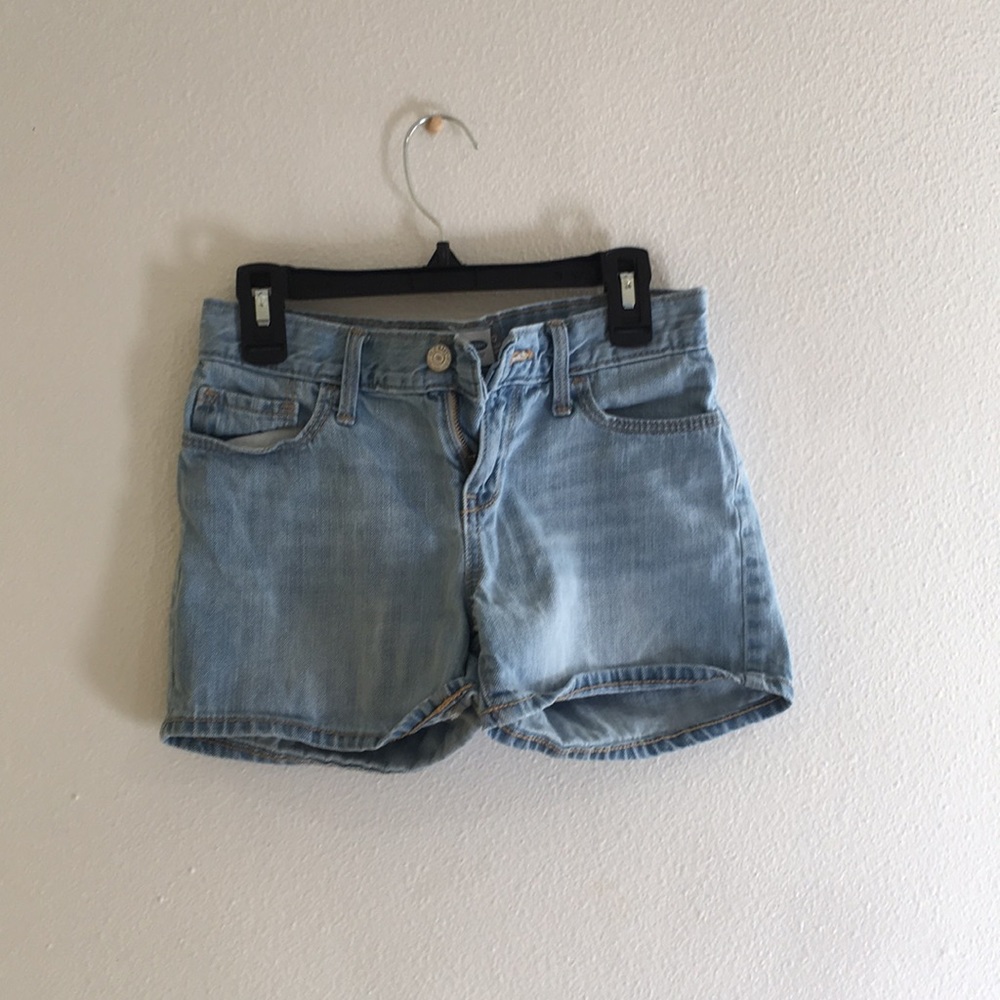 Light blue jean shorts